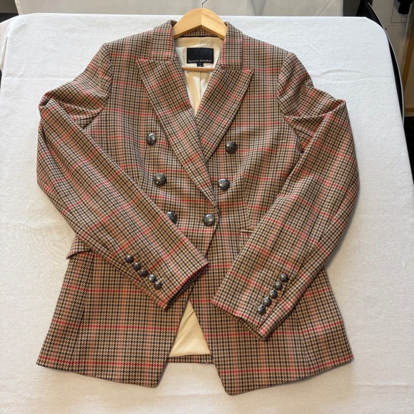 Banana Republic Jackets & Blazers - Banana Republic, Blazer, Brown Plaid, 10 Tall, Excellent, MSRP $229